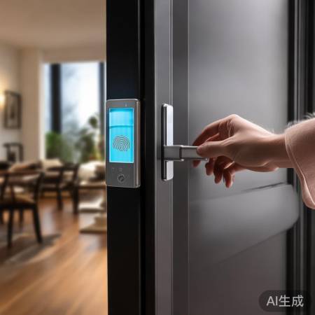 “指纹锁，一键开门爽”