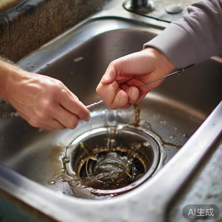 水管堵塞，需疏通。