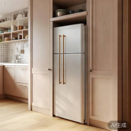 小户型巧用定制餐边柜，冰箱巧藏