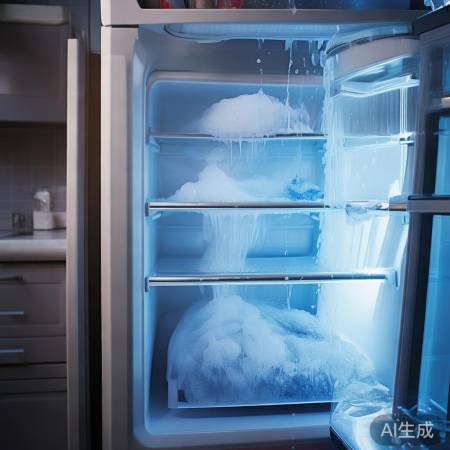 冰箱制冷剂泄露，结冰问题。