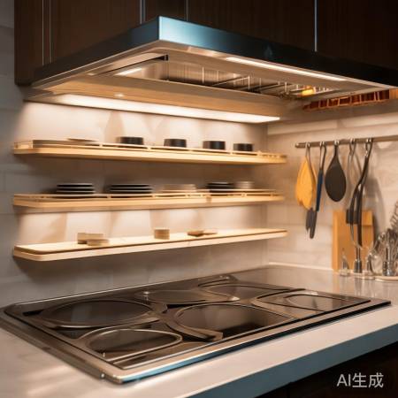 灶台置物架，设计巧，夜间照明，