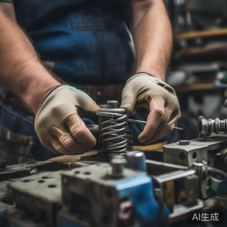 “先轻后紧装弹簧”