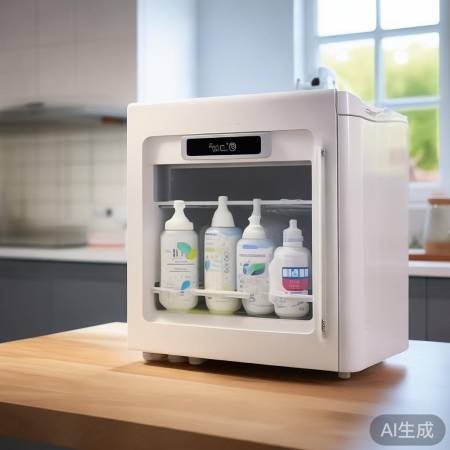 奶瓶消毒，次数视喂奶频次定。