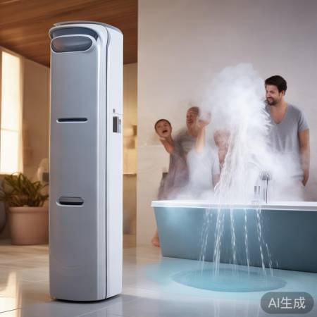 “空气能热水器，科技洗澡神器”
