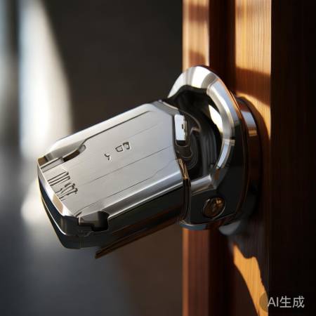 拆解智能锁，打开盖板取电池