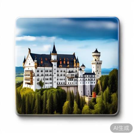 德国天鹅堡冰箱贴，古典与现代的