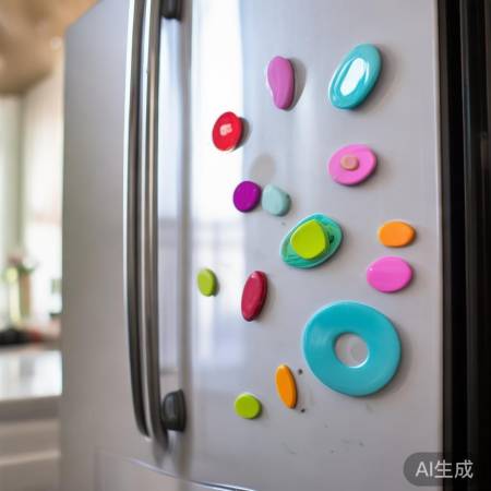 冰箱贴稳固法：涂薄胶水。