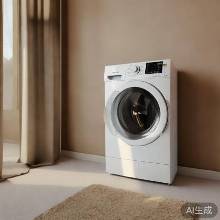 洗衣机摆客厅，角落靠墙，吸音防