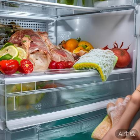 冰箱除异味，温水洗洁精擦净。