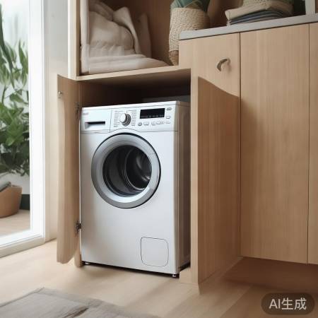 洗衣机入柜，空间整洁美观