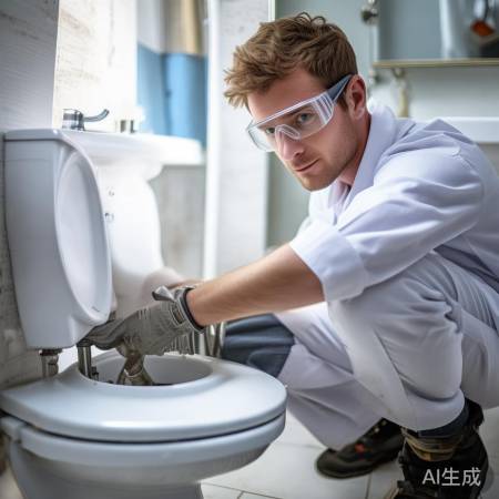 检查马桶排水口密封
