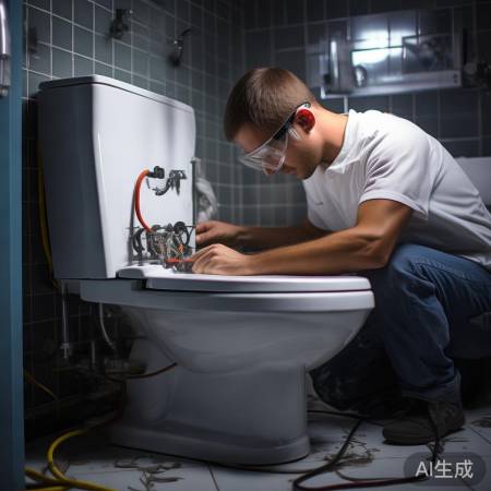 切断电源，安全更换马桶