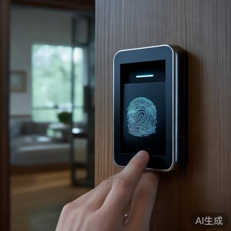 指纹开锁，门锁自动开。