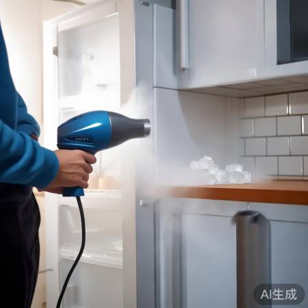 吹风机冷风融冰，效率低，适用少