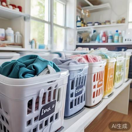 衣物分类洗，颜色不渗透