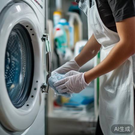 洗衣机清洗罩衣方法图解