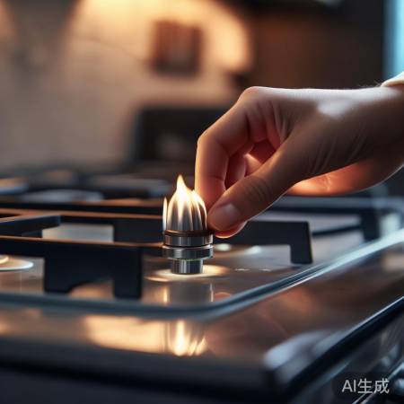 燃气灶调火距，旋钮轻缓动