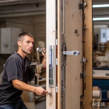 门把手锁安装，稳固是关键。