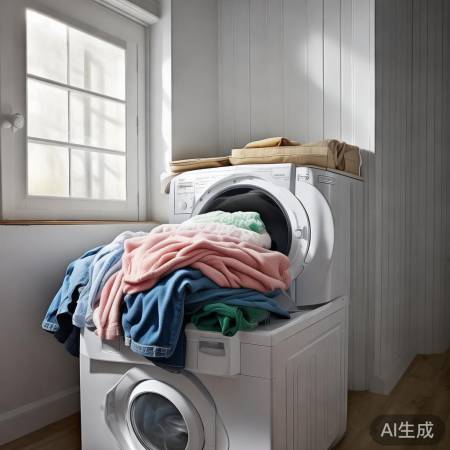 洗衣机勿堆衣物，通风清洗佳