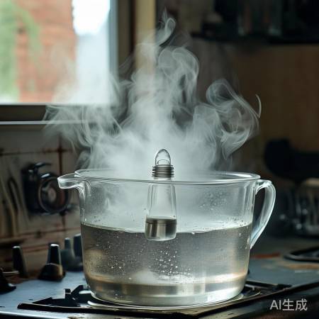 奶瓶沸水煮消毒5分钟