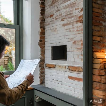 烟道安装准备：确定位置，检查墙