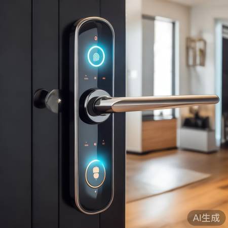 “智能指纹锁，出门无忧，一键遥