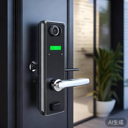 指纹锁防盗门，科技守护家门。
