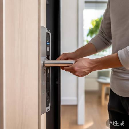 检查智能锁，微调锁芯位置