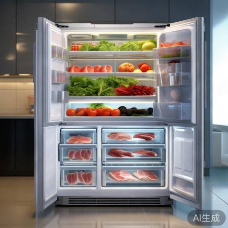 冰箱上下分离，食材布局灵活。