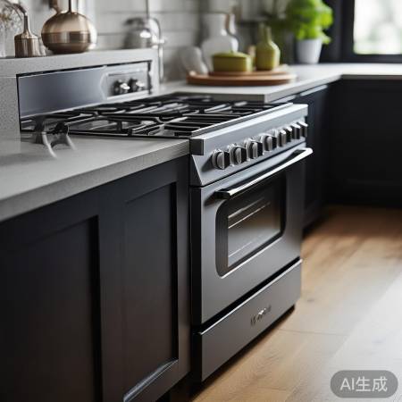 老板燃气灶080，经典黑色简约