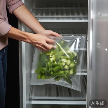 西瓜冷藏防脏，底层保鲜袋装