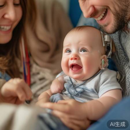 宝宝首次听见父母声，泪如珠子滚