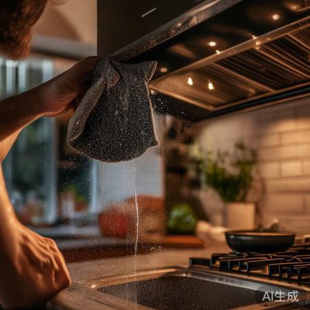 “抽油烟机，定期清洁，保障排风
