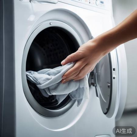 小心取出衣物，勿损洗衣机