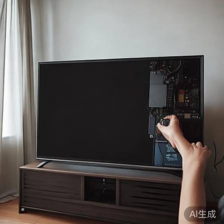 电视无图，查背板松紧，修硬件需