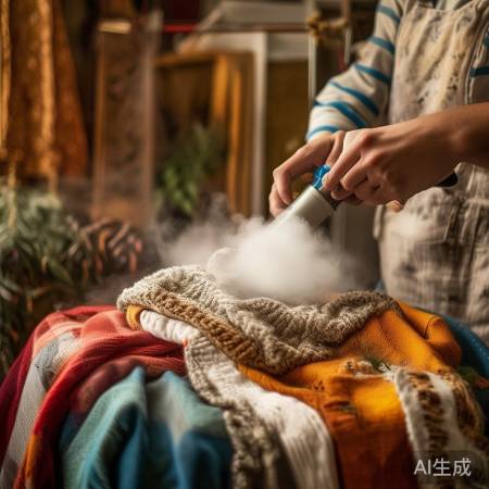 蒸汽清洗：除渍护高档，慎褪色。