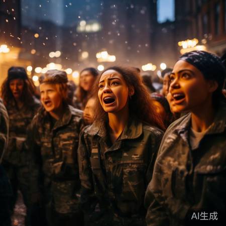 女兵歌声温暖冬日