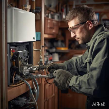 断电断水拆壁挂炉出水回水口