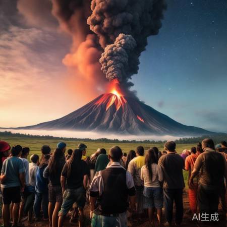印尼火山喷发，自然威严与人性光