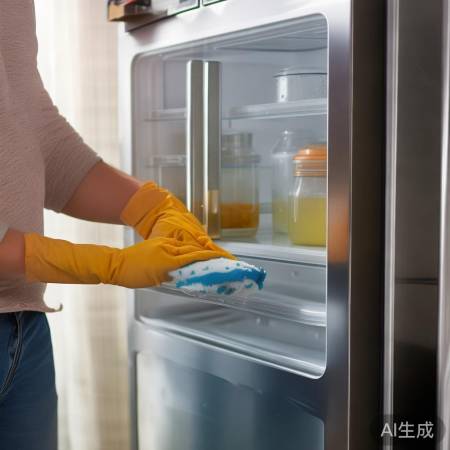冰箱清洁:清空电源,温水洗洁精