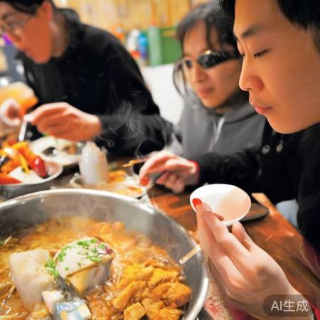 火锅慢吃，温水漱口防烫伤