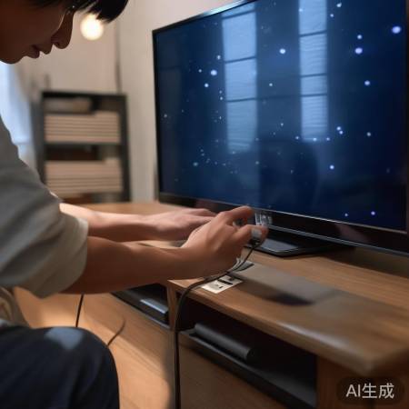 检查电源，确保电视开机