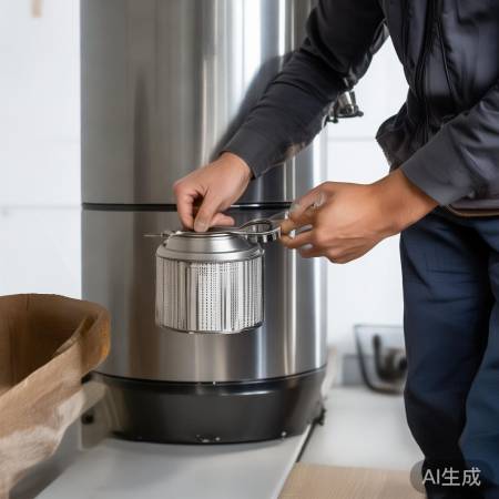 滤网装回，紧固盖板。