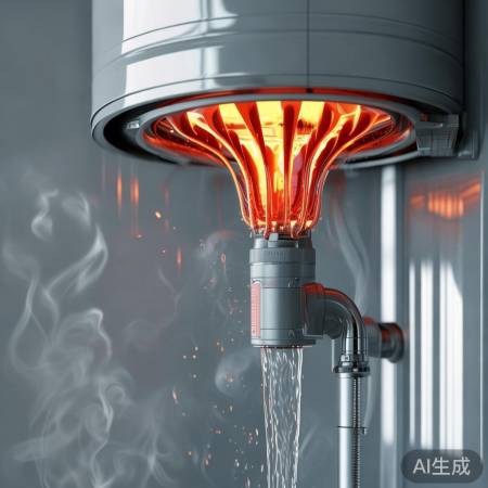 热水器加热棒加热，保证热水流出