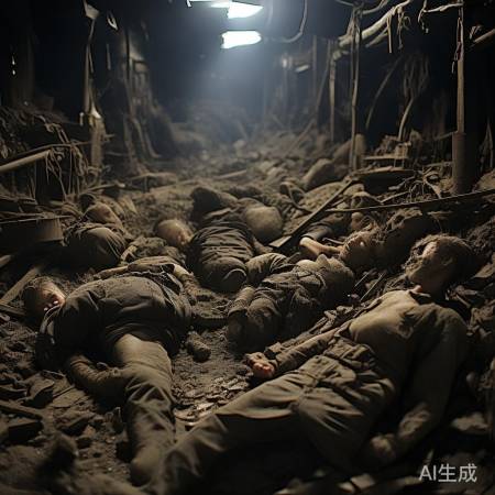 矿难悲剧，家属矿工同哀