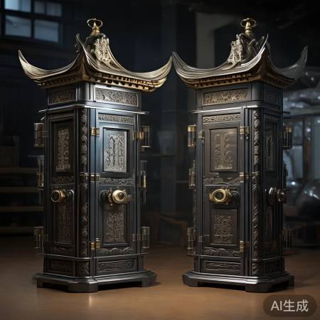 双宝塔保险柜：双塔结构，美观安