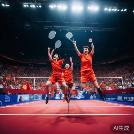 国羽女双新组合夺冠，为国争光！