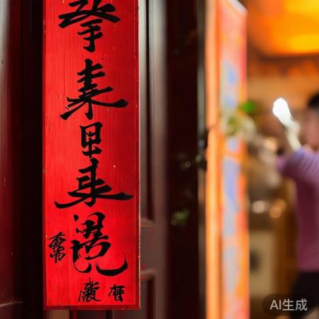 防盗门对联：装饰提醒安全