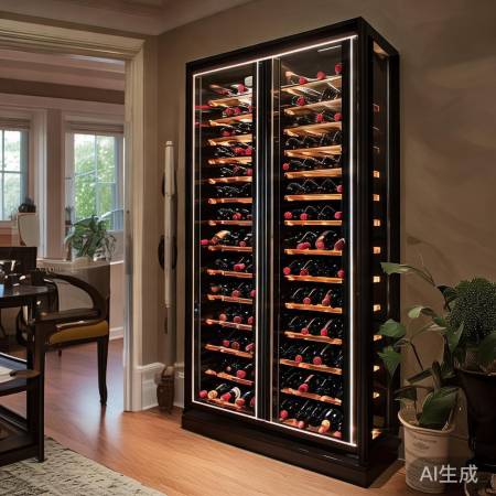 酒柜设计人性化，LED照明温馨