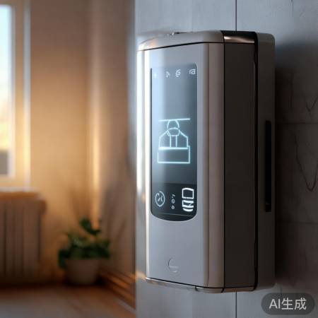 壁挂炉热水图标闪烁，互动信号。